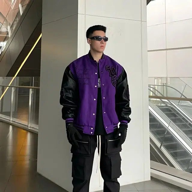悍戈 美式高街复古老鹰刺绣个性百搭棒球服外套潮牌情侣款夹克 男女同款