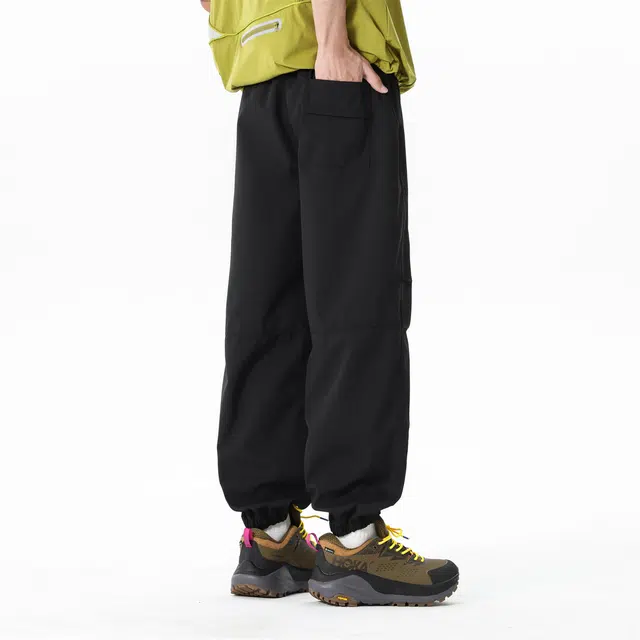 贵人鸟 山系户外机能风纯色宽松直筒束脚通勤百搭运动长裤 男女同款