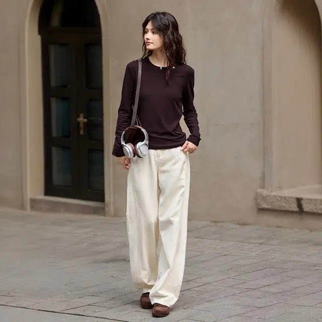 佐塞斯 高端品质轻奢撞色假两件设计感打底衫秋冬百搭显瘦气质内搭上衣针织衫 女款