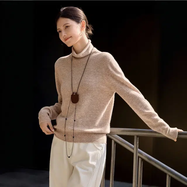 佐塞斯 高端品质轻奢老钱风穿搭羊毛衫配色低奢版型挺括显格调秋冬季羊绒衫 女款