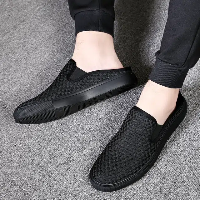 佐塞斯 简约时尚舒适百搭包头拖鞋 男款 黑色