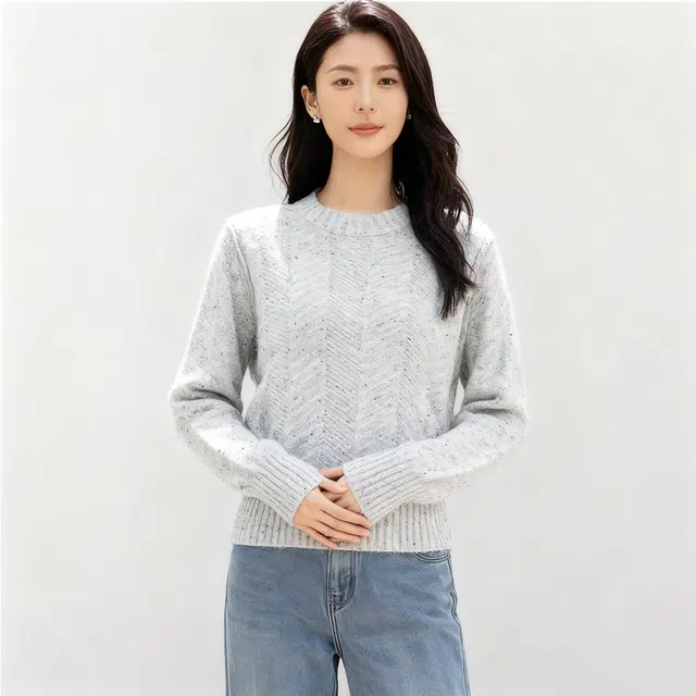 佐塞斯 高端品质轻奢彩点纱套头秋冬季女简约阿兰绞花内搭上衣针织衫 女款
