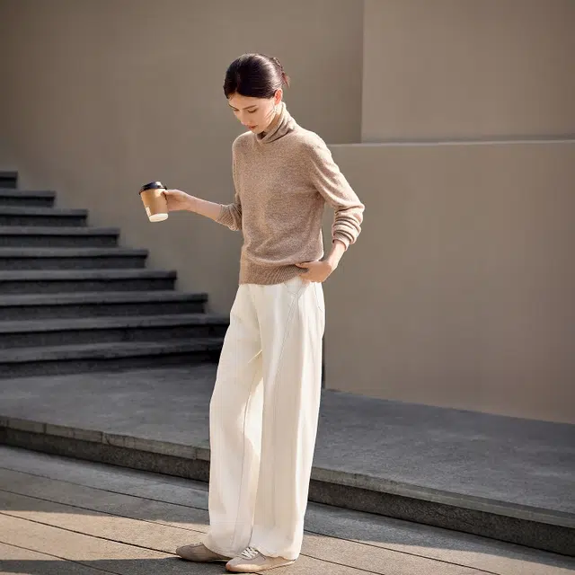 佐塞斯 高端品质轻奢老钱风穿搭羊毛衫配色低奢版型挺括显格调秋冬季羊绒衫 女款