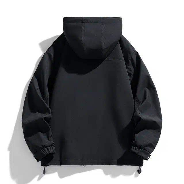 太子龍 山系户外连帽立体口袋多拉链登山服款宽松潮流百搭休闲工装防水外套男女同款夹克 男款