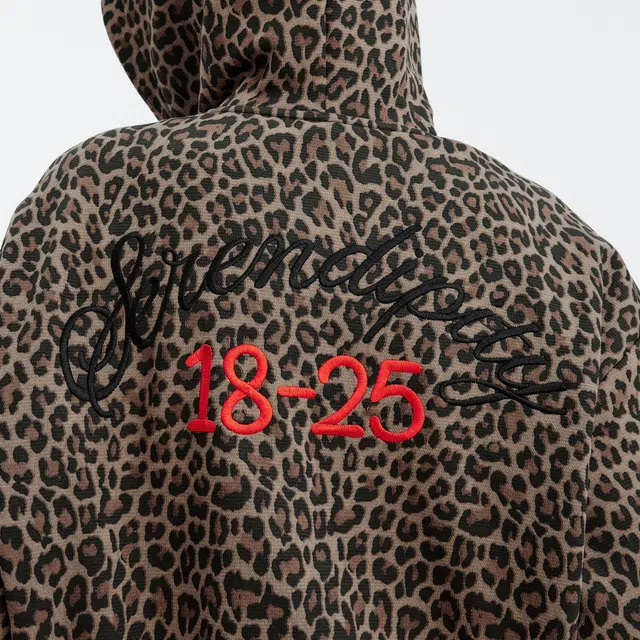 MEDM FW25 Leopard Waffle Hoodie