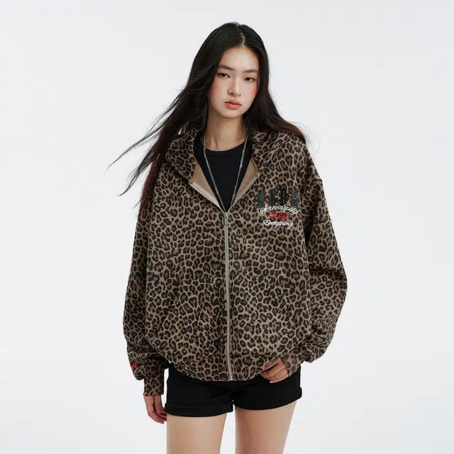 MEDM FW25 Leopard Waffle Hoodie
