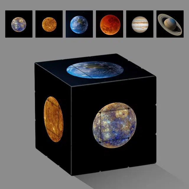 万格 认识太阳系八大行星益智 魔方
