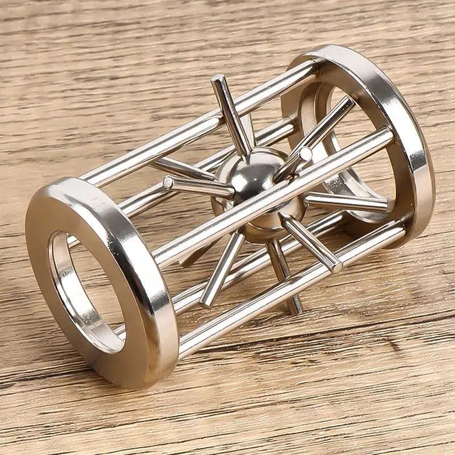 万格 合金笼中取刺球智力解扣 金蝉脱壳益智解压 解锁/解环玩具