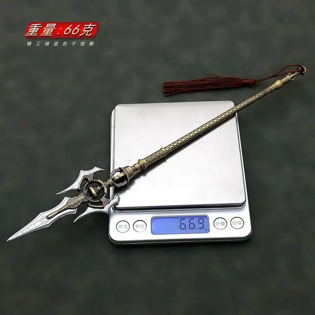 万格 长夜炽明影视兵器摆件冥夜战戟 金属武器玩具 其他静态模型