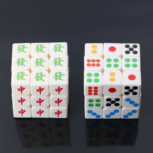 万格 三阶麻将个性创意夜光麻将益智玩具 魔方