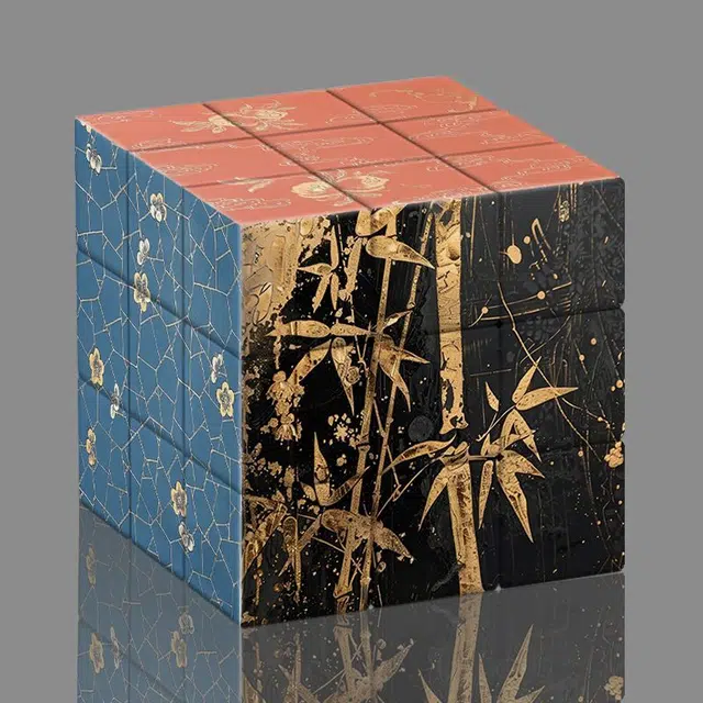 万格 国风纹理图案三阶解压益智创意玩具 魔方