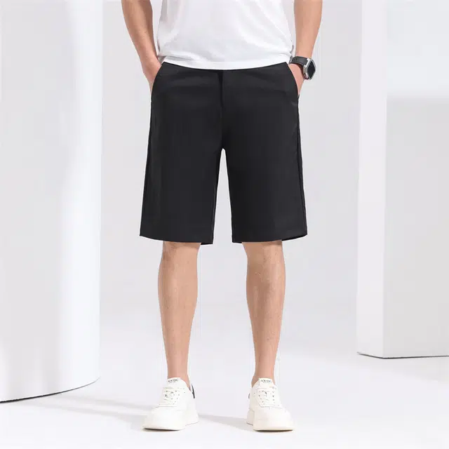 卡丹狄诺 纯色直筒夏季宽松百搭阔腿休闲短裤 男款