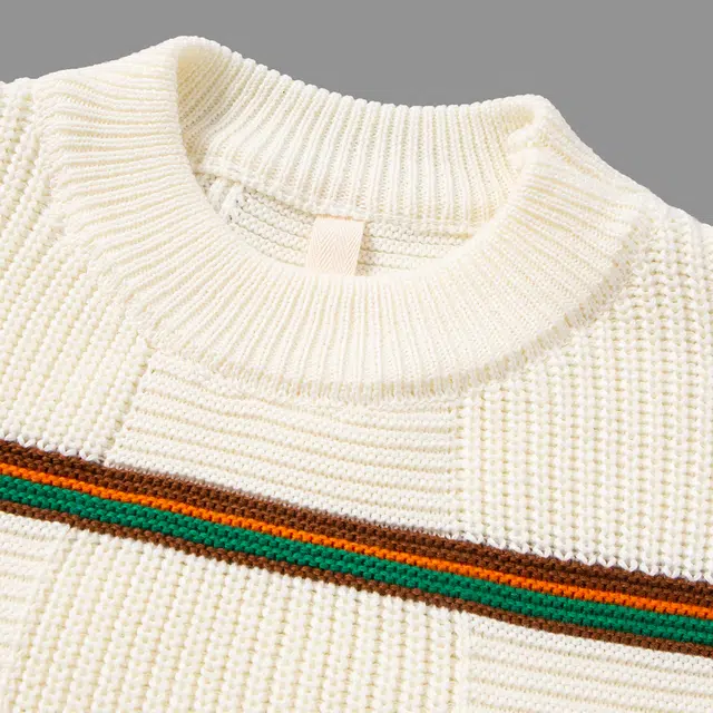 卡丹狄诺 秋冬季条纹套头男士休闲百搭上装毛衣 男款