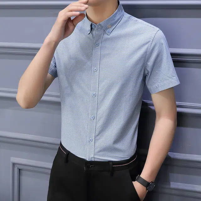 卡丹狄诺 简约印花百搭舒适短袖衬衫 男款