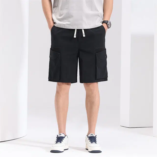 卡丹狄诺 街头复古多口袋阔腿休闲百搭工装短裤 男款
