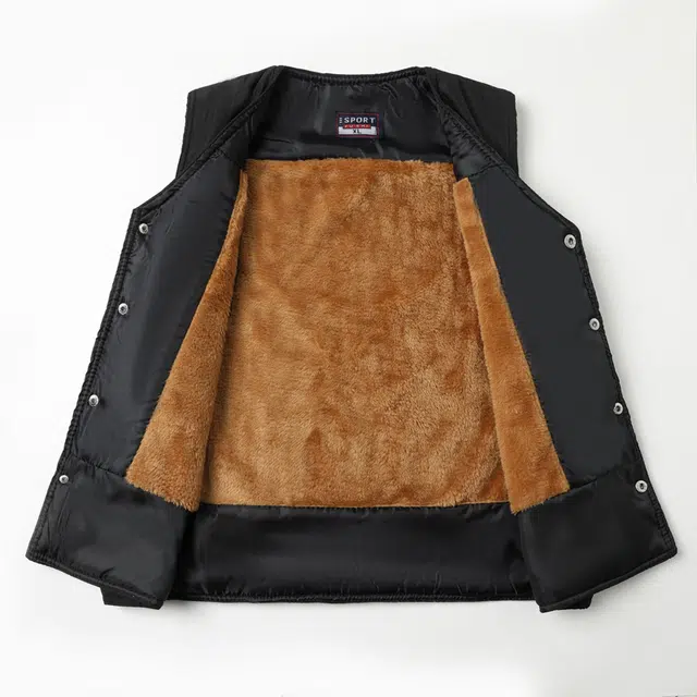 卡丹狄诺 冬季加绒加厚多口袋经典休闲外套马甲 男款