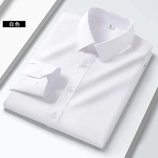 卡丹狄诺 竹浆纤维春秋季经典纯色轻商务休闲顺滑抗皱百搭长袖衬衫 男款