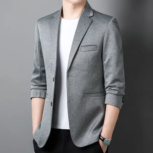 卡丹狄诺 男士西服秋季纯色宽松简约单西上衣潮流春季轻商务休闲职业装西装外套 男款