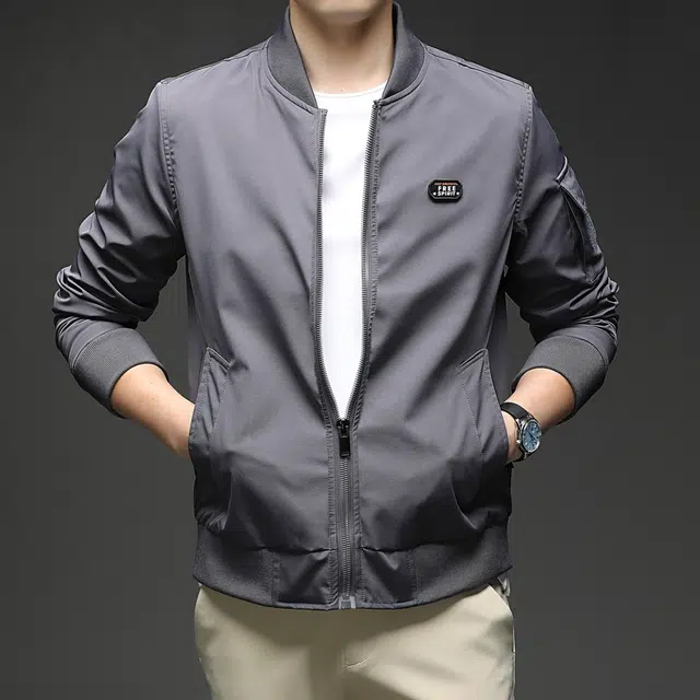 卡丹狄诺 户外工装时尚飞行服外套男春秋季抗皱防风休闲棒球领茄克衫宽松通勤夹克 男款