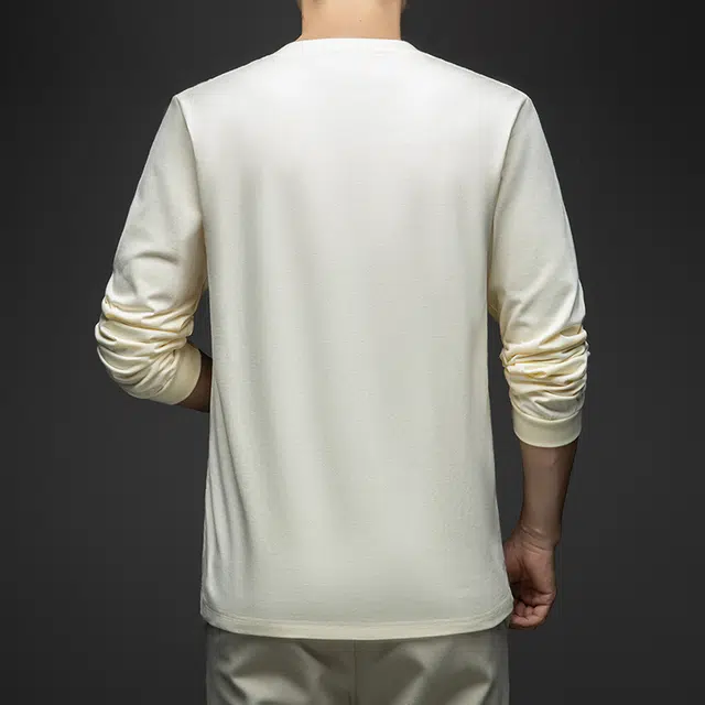 卡丹狄诺 秋季长袖百搭圆领亲肤舒适纯色户外运动休闲纯棉卫衣 男款