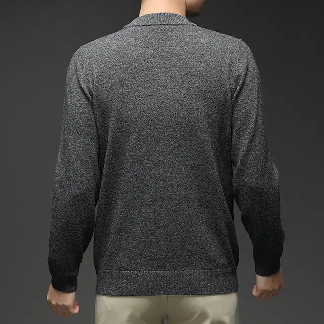 卡丹狄诺 山羊绒绵羊毛混纺男士秋冬保暖加厚圆领羊毛衫男品质亲肤软糯含毛衣 男款