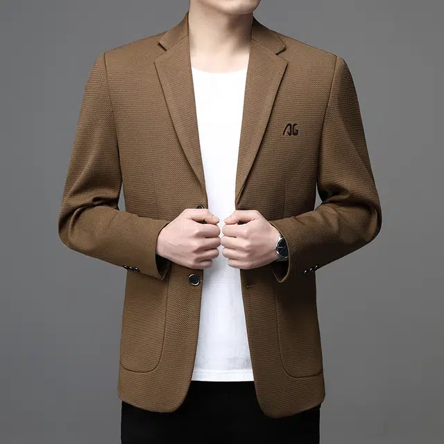 卡丹狄诺 男士西服秋季纯色宽松简约单西上衣潮流春季轻商务休闲西装外套 男款