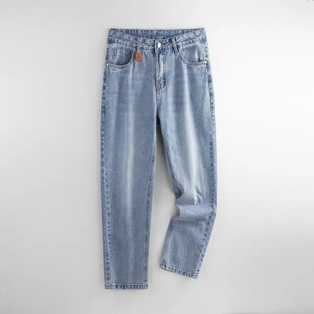 卡丹狄诺 长绒棉薄款宽松直筒舒适百搭潮流户外春夏休闲长裤男牛仔裤 男款