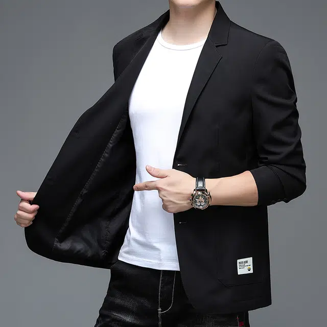 卡丹狄诺 秋季休闲西服男春防晒中年男士外衣商务单西男西装外套 男款