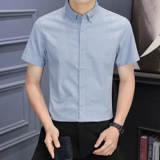 卡丹狄诺 简约印花百搭舒适短袖衬衫 男款