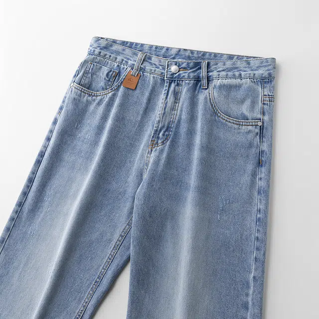 卡丹狄诺 长绒棉薄款宽松直筒舒适百搭潮流户外春夏休闲长裤男牛仔裤 男款