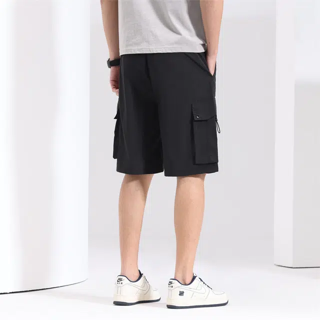 卡丹狄诺 街头复古多口袋阔腿工装短裤 男款