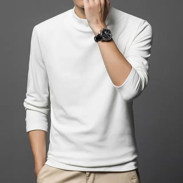 卡丹狄诺 秋冬德绒打底衫运动户外纯色百搭舒适保暖亲肤半高领休闲上衣长袖卫衣 男女同款