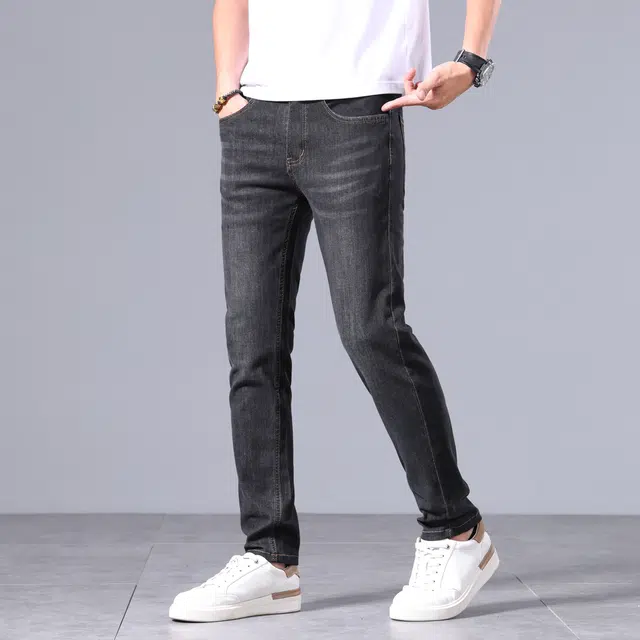 卡丹狄诺 修身男士夏季垂感宽松直筒牛仔裤 男款