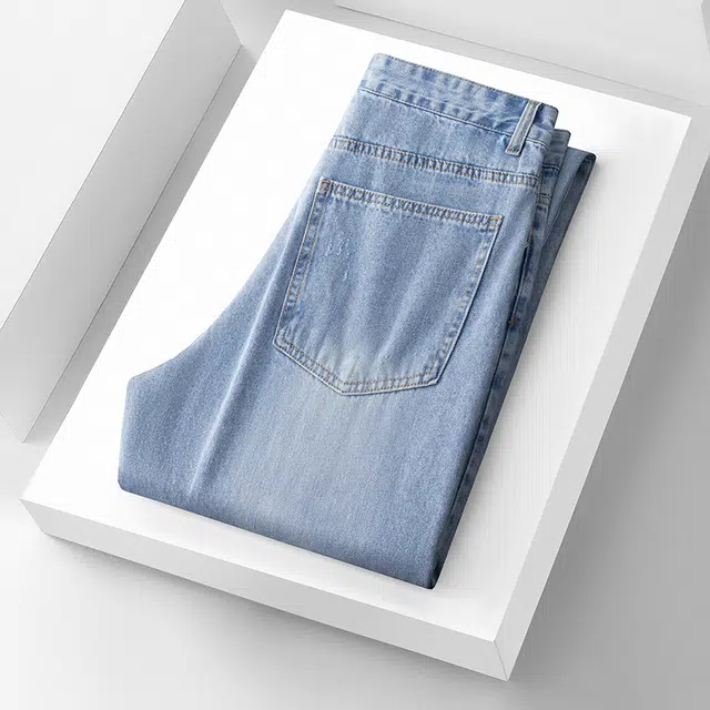 卡丹狄诺 长绒棉薄款宽松直筒舒适百搭潮流户外春夏休闲长裤男牛仔裤 男款