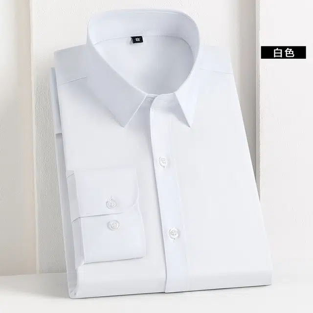 卡丹狄诺 含莫代尔春秋季经典纯色轻商务休闲顺滑抗皱百搭长袖衬衫 男款