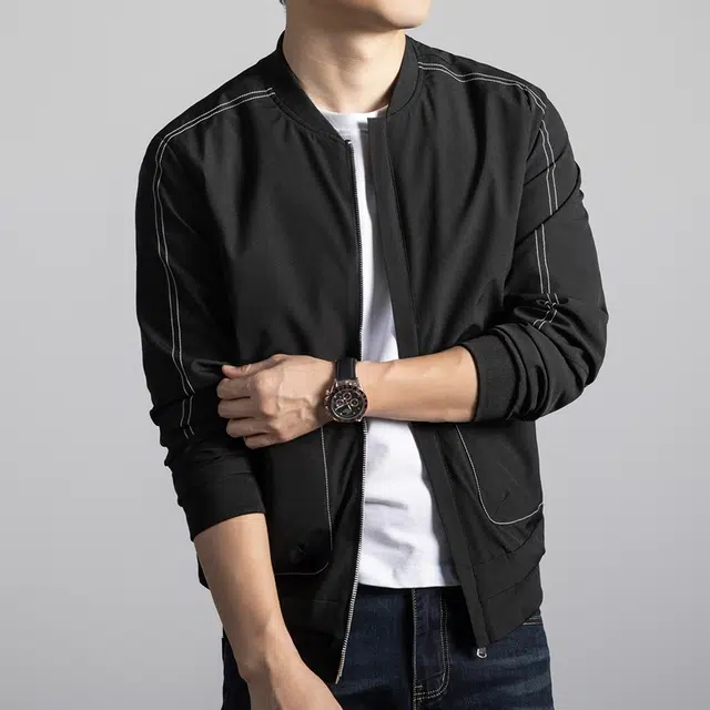 卡丹狄诺 男士美式经典复古潮流工装外套高街风翻领宽松百搭户外休闲春秋季飞行员棒球领夹克男 男款