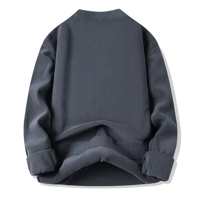 卡丹狄诺 保暖系列 双面奥粒绒加绒加厚内搭软糯亲肤舒适修身运动户外休闲弹力纯色长袖圆领针织衫男日常基础款卫衣 男女同款