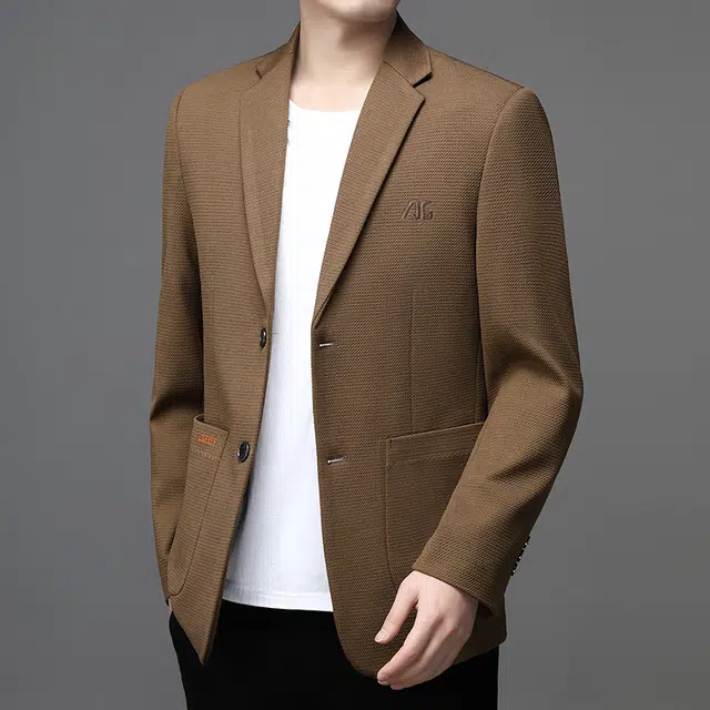卡丹狄诺 男士西服秋季纯色宽松简约单西上衣潮流春季轻商务休闲西装外套 男款