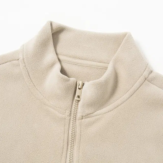 卡丹狄诺 半高领拉链奥粒绒双面加绒加厚秋冬保暖情侣款卫衣 男款