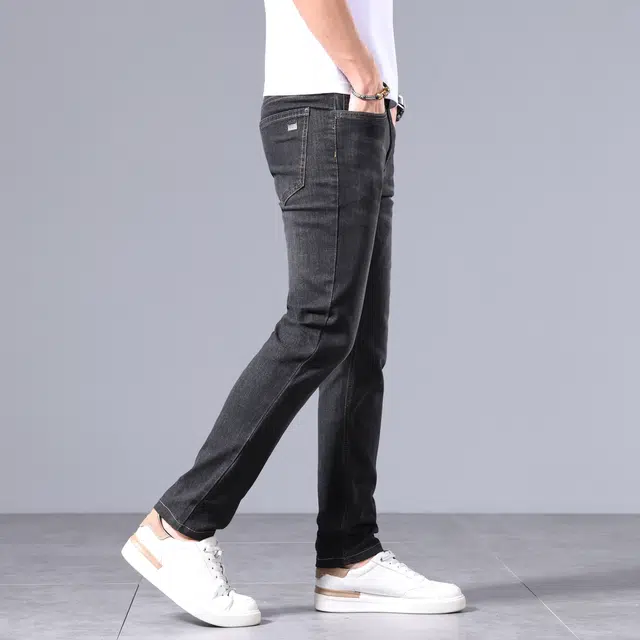 卡丹狄诺 修身男士夏季垂感宽松直筒牛仔裤 男款