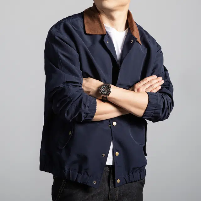 卡丹狄诺 男士美式经典复古潮流工装外套高街风撞色翻领宽松百搭户外休闲春秋季飞行员夹克男 男女同款