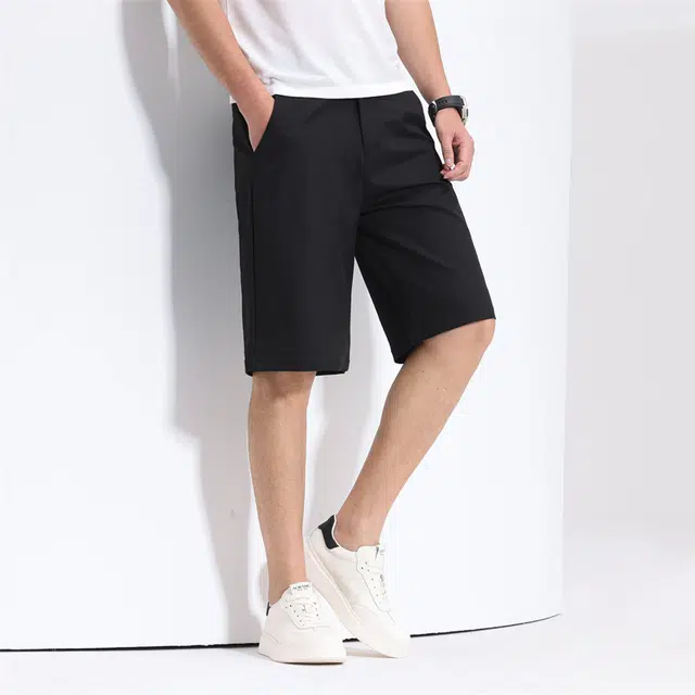 卡丹狄诺 纯色直筒夏季宽松百搭阔腿休闲短裤 男款