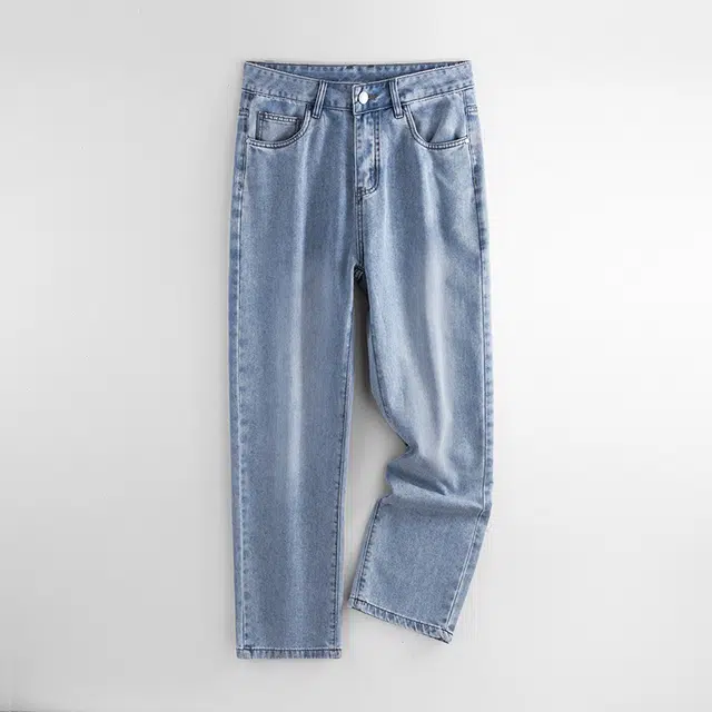 卡丹狄诺 天丝长绒棉薄款宽松直筒舒适百搭潮流户外春夏休闲长裤男牛仔裤 男款