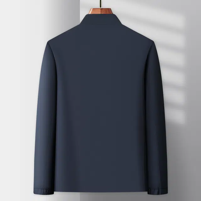 卡丹狄诺 简约立领商务休闲通勤百搭纯色长袖夹克外套 男款