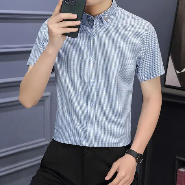 卡丹狄诺 简约印花百搭舒适短袖衬衫 男款