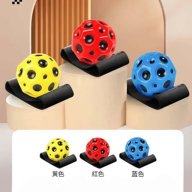 亿嘉爱 手腕弹力球月球石腕力球手抛回力球解闷神器 发光玩具