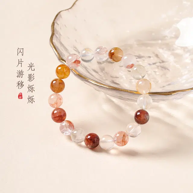 茂琼 简约 好运 小众设计轻奢上岸锦鲤高级感 红胶花 手串 女款