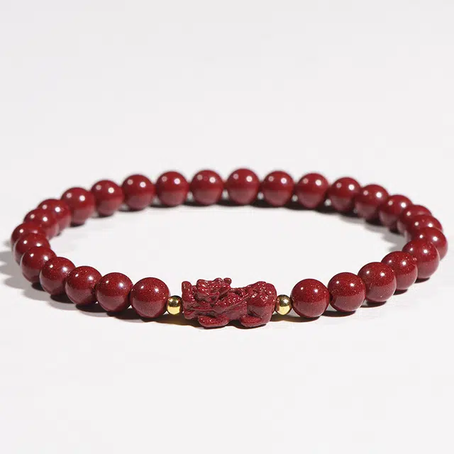 茂琼 简约 时尚 貔貅小众百搭高级感#好运 朱砂 手串 男女同款情侣款