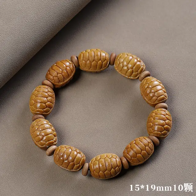 茂琼 复古简约 精致雅致 双面雕刻富甲佛珠木质文玩佛珠饰品 檀木 手串 男女同款情侣款