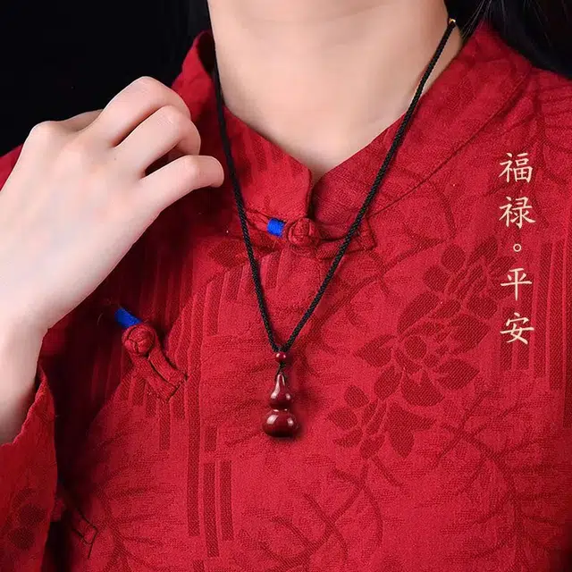 茂琼 紫金砂葫芦福禄吊坠配件高含量饰品小众高级感#好运 朱砂 项链 男女同款情侣款